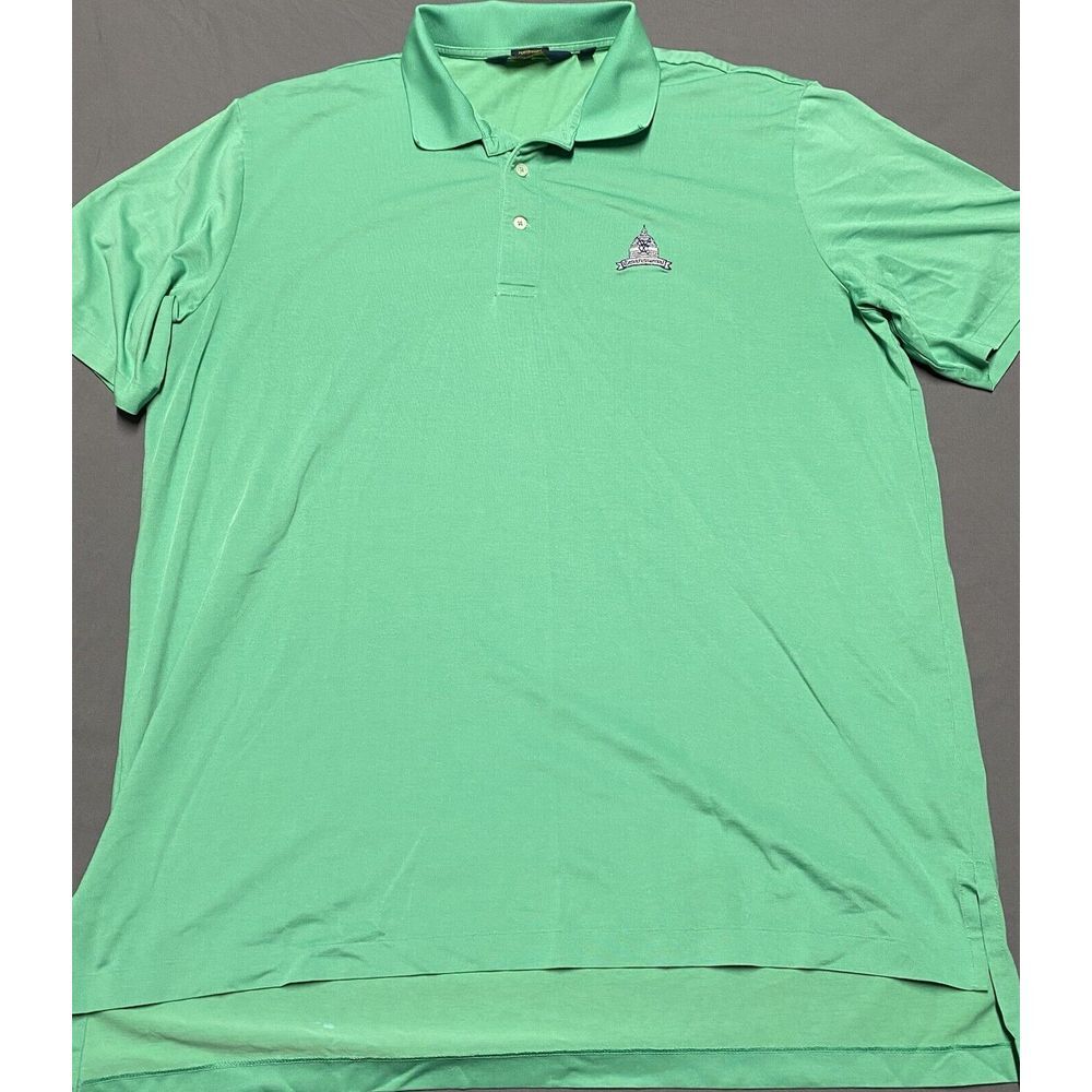 Polo Golf Ralph Lauren Performance Polo Shirt Mens‎ XL Green Stretch Logo